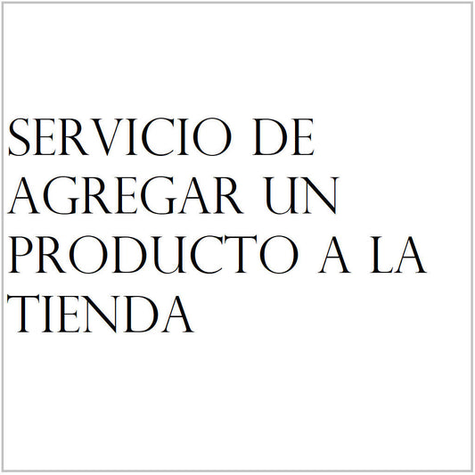 Servicio de Agregar Un Producto A La Tienda